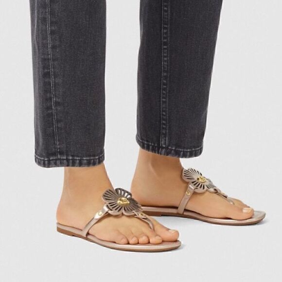 8 COACH JULIA SANDALS in champagne  (nib) - Picture 2 of 10